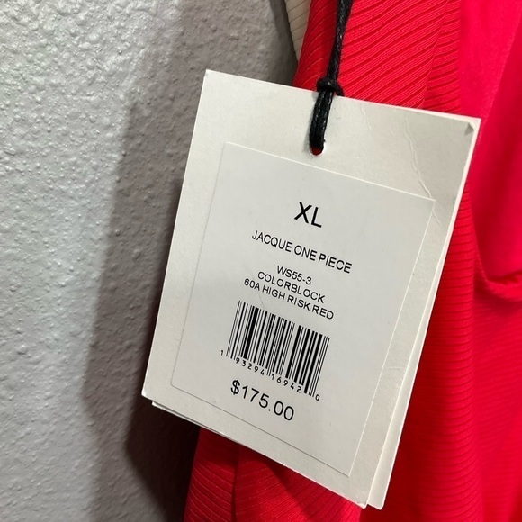 ONIA JACQUE SWIMSUIT High Risk Red New with tags size XL B45 - Picture 6 of 9